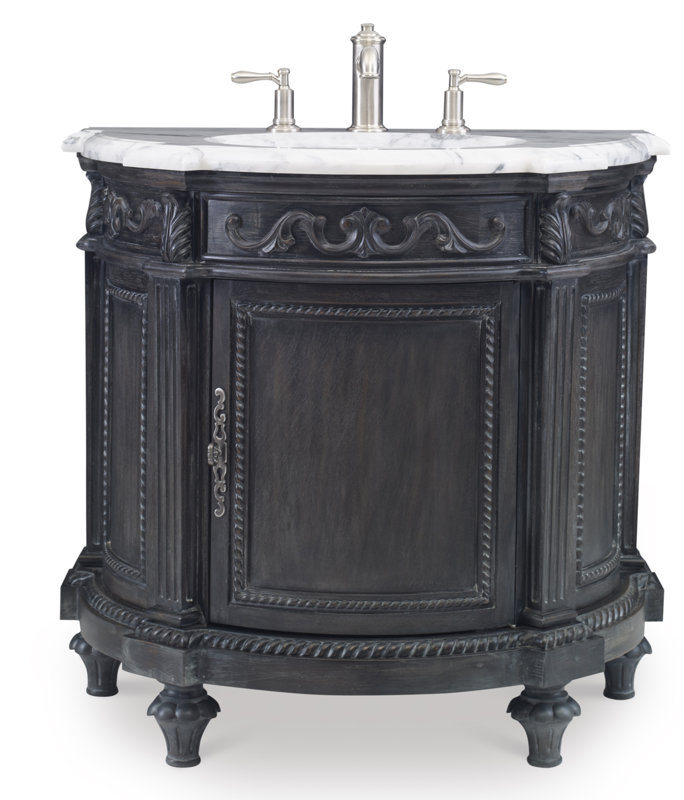 Ambella Home Collection Demilune 36" Single Bathroom Vanity Set Perigold